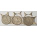 UNITED STATES OF AMERICA 1965 and 1967 QUARTER 1/4 DOLLAR COINS . with WEBBING